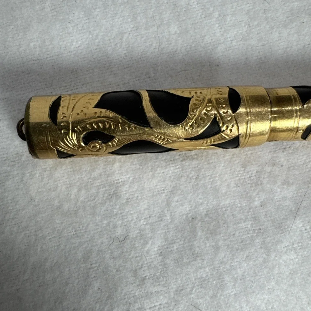 Vintage 1930s Sheaffer Fountain Pen Victorian Filigree Gold Overlay